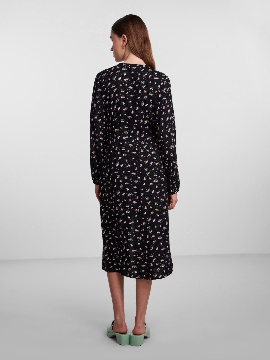 Kennedy Floral Print Dress - Black Flower Pattern Women's Dress for Casual Wear, Parties & Special Occasions