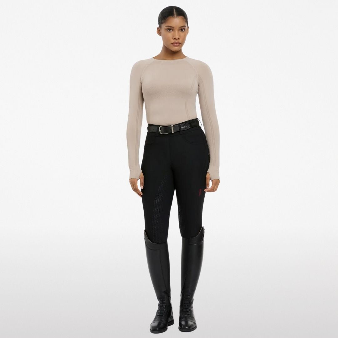LeMieux Britney Seamless Long Sleeve Top for Women - Comfortable Stretchy Workout Shirt for Yoga, Gym & Running