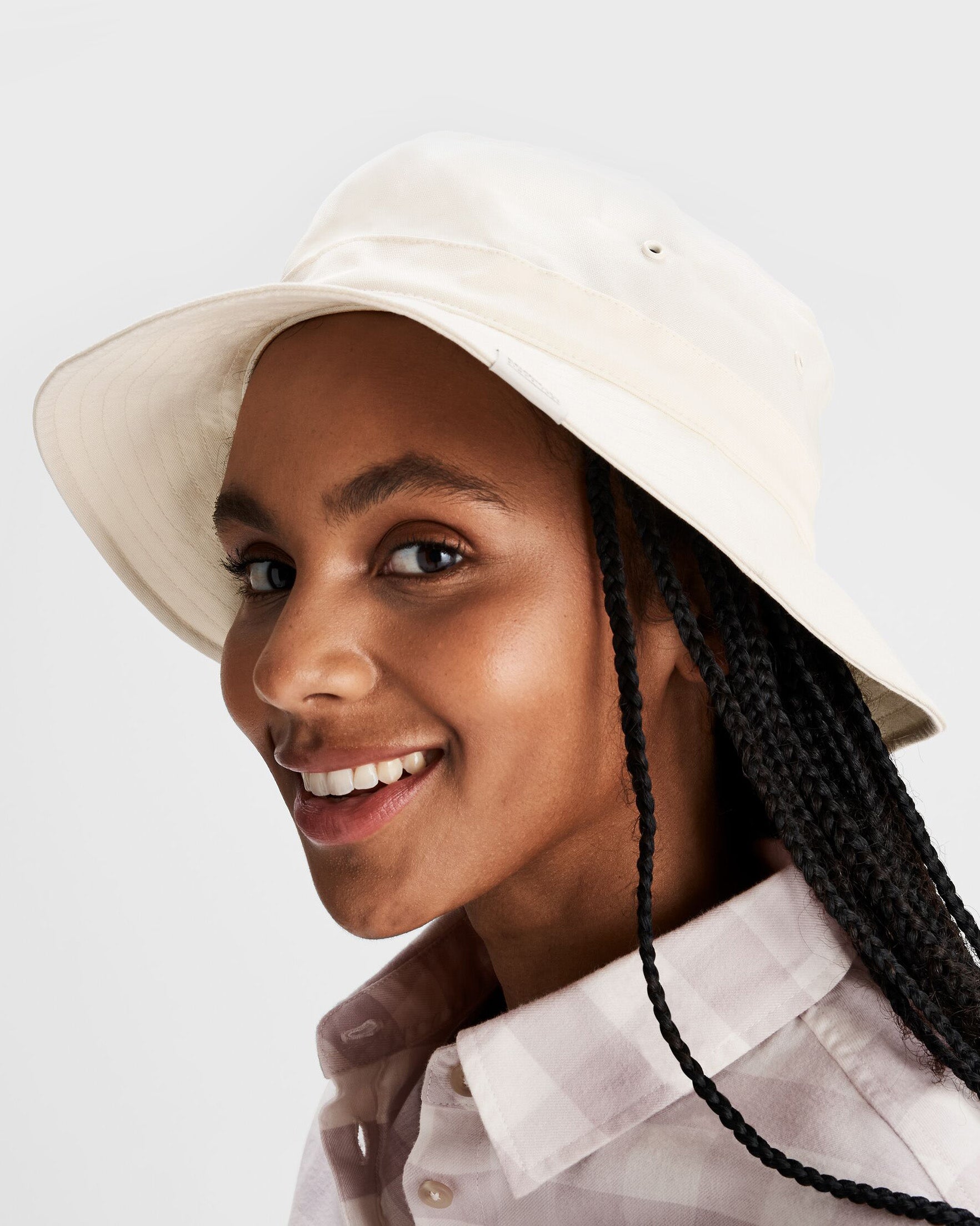 Stylish Cotton Canvas Bucket Hat - Natural Color Sun Protection for Outdoor Activities, Beach, Hiking & Travel