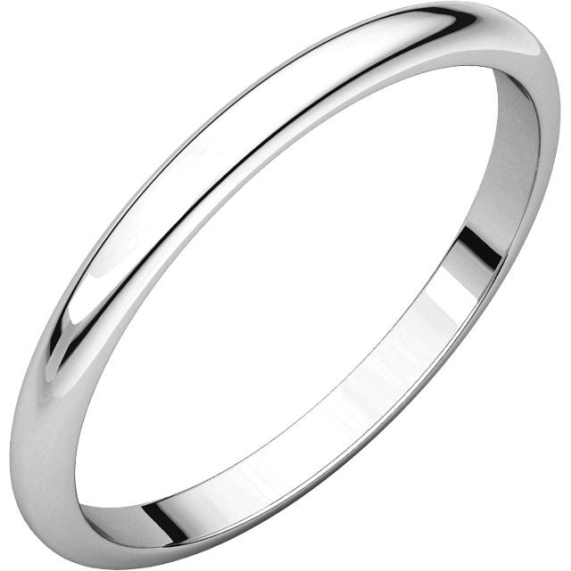 14K Gold 2mm Half Round Wedding Band for Women - Elegant & Durable Bridal Ring for Engagement, Anniversary & Everyday Wear