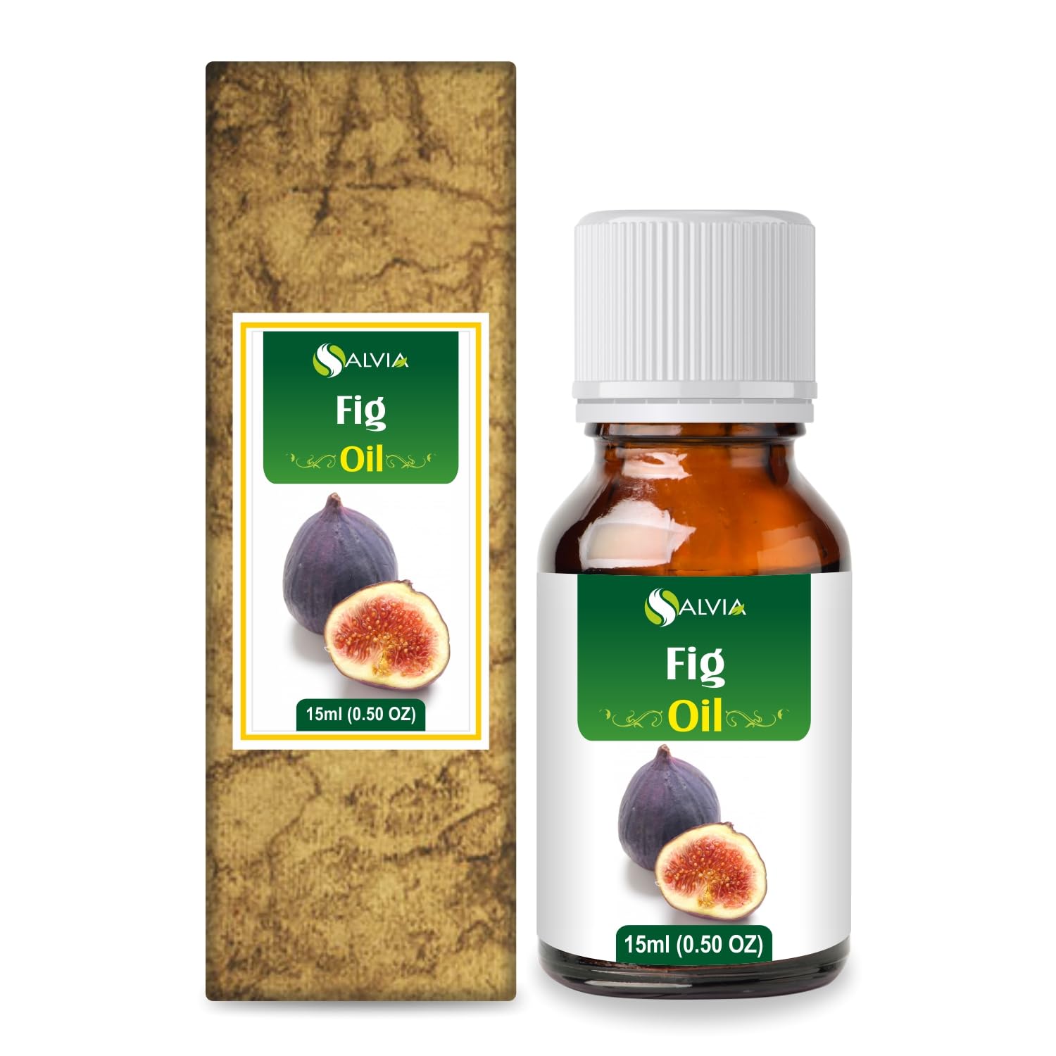 Pure & Natural Salvia Fig Oil for Skin Care, Hair Care & Aromatherapy - 15ml | Hydrating Facial Serum, Scalp Treatment & Relaxing Massage Oil