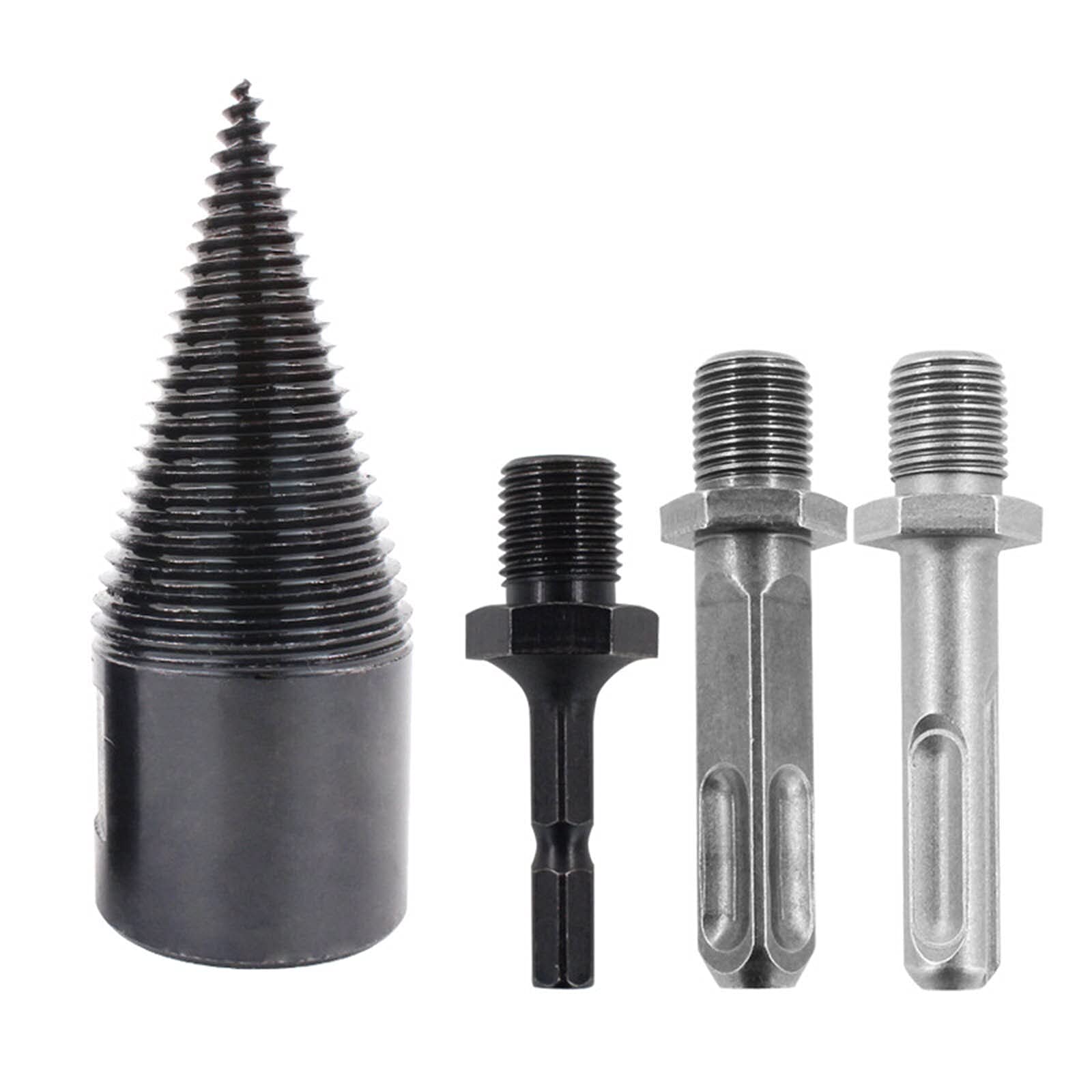 Hexagonal Handle Log Splitter Drill Bits 32MM 42MM - Durable Black Firlar Wood Replacement Parts for Household Wood Splitting Tools (Color: A1) - Perfect for Firewood Processing, DIY Projects & Home Maintenance