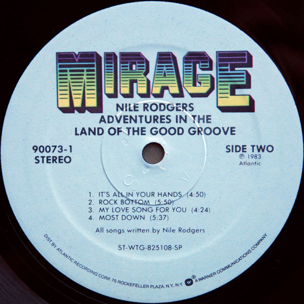 Nile Rodgers - Adventures In The Land Of The Good Groove Vinyl LP Album (VG+ Condition) | Rare Funk & Disco Record for Music Collectors & DJs
