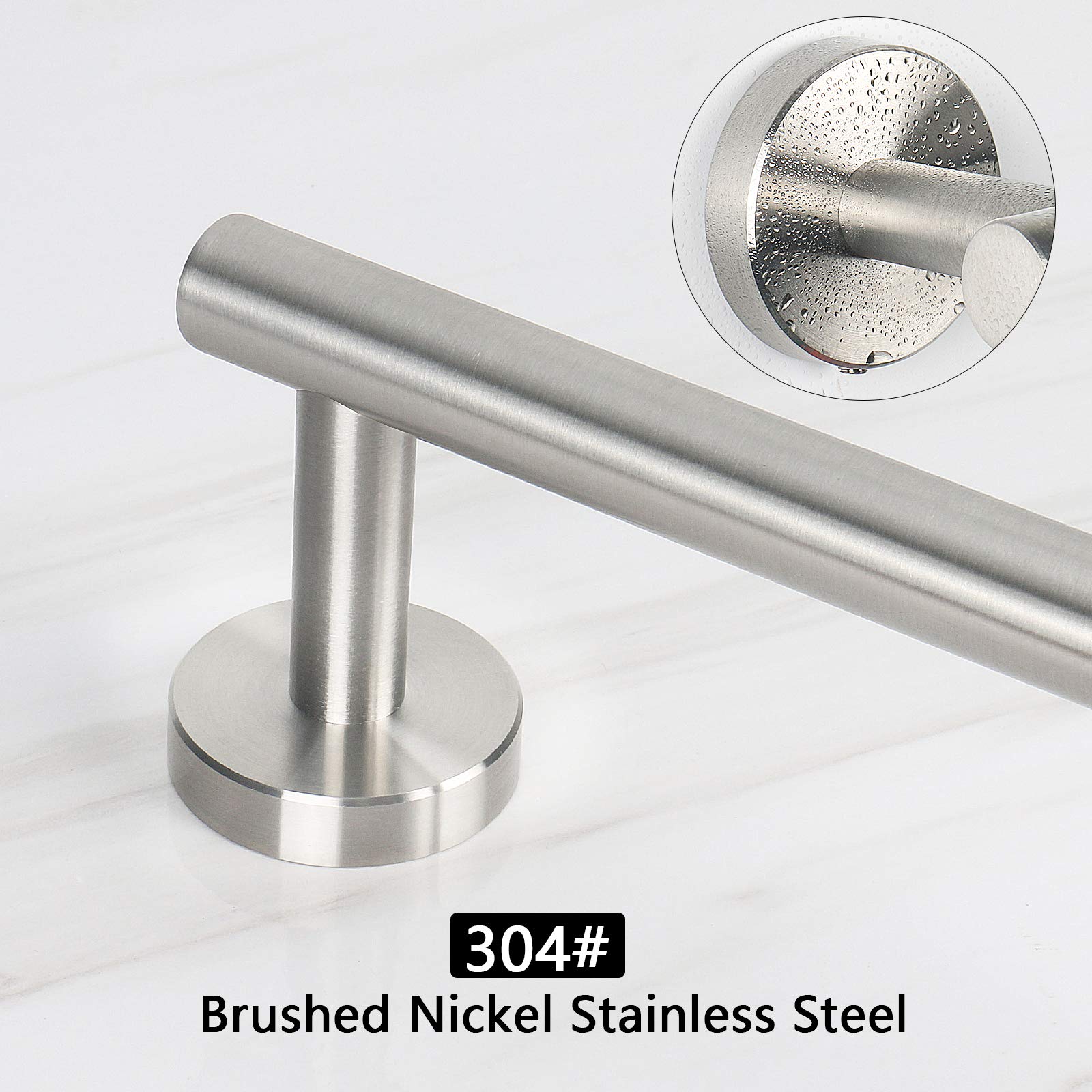 Premium Stainless Steel Bath Towel Bar - Heavy Duty 33 Inch Wall Mounted Shower Towel Rack for Bathroom, Brushed Nickel Finish (1 Pack) - Perfect for Spa, Hotel & Home Bathroom Organization