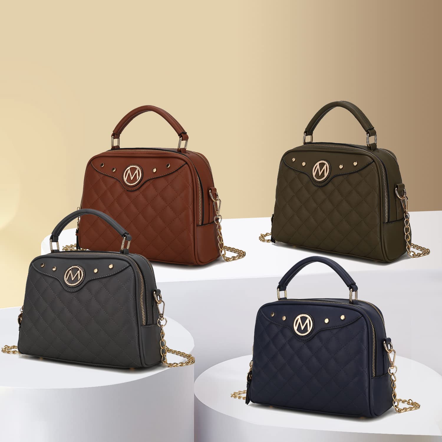 MKF Collection Women's Satchel Crossbody Handbag with Top Handle - Stylish Purse for Work, Travel & Everyday Use