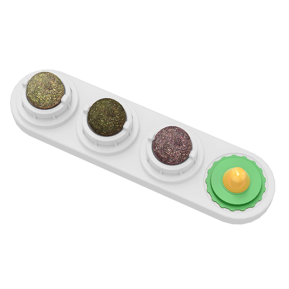 Premium Catnip Wall Toys for Indoor Cats - Natural Rotatable Treat Balls with Edible Catnip for Licking & Teeth Cleaning - Fun Interactive Play for Kittens & Adult Cats - Perfect for Playtime, Exercise & Stress Relief