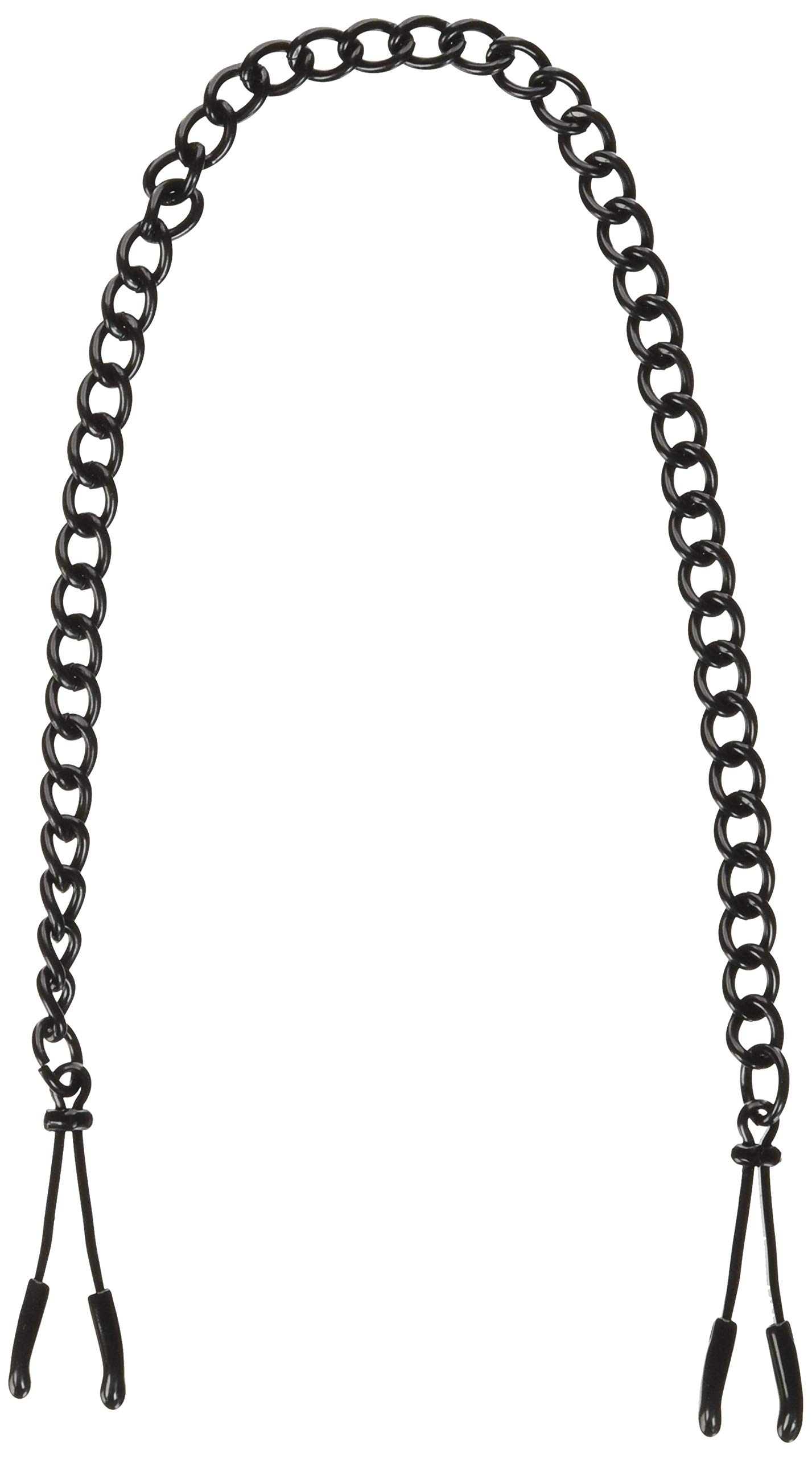 Sensitive Nipple Clamps with Chain - Adjustable Wide Tweezer Clamps for BDSM Play - Black Metal BDSM Accessories for Sensual Play and Role-Playing Scenes