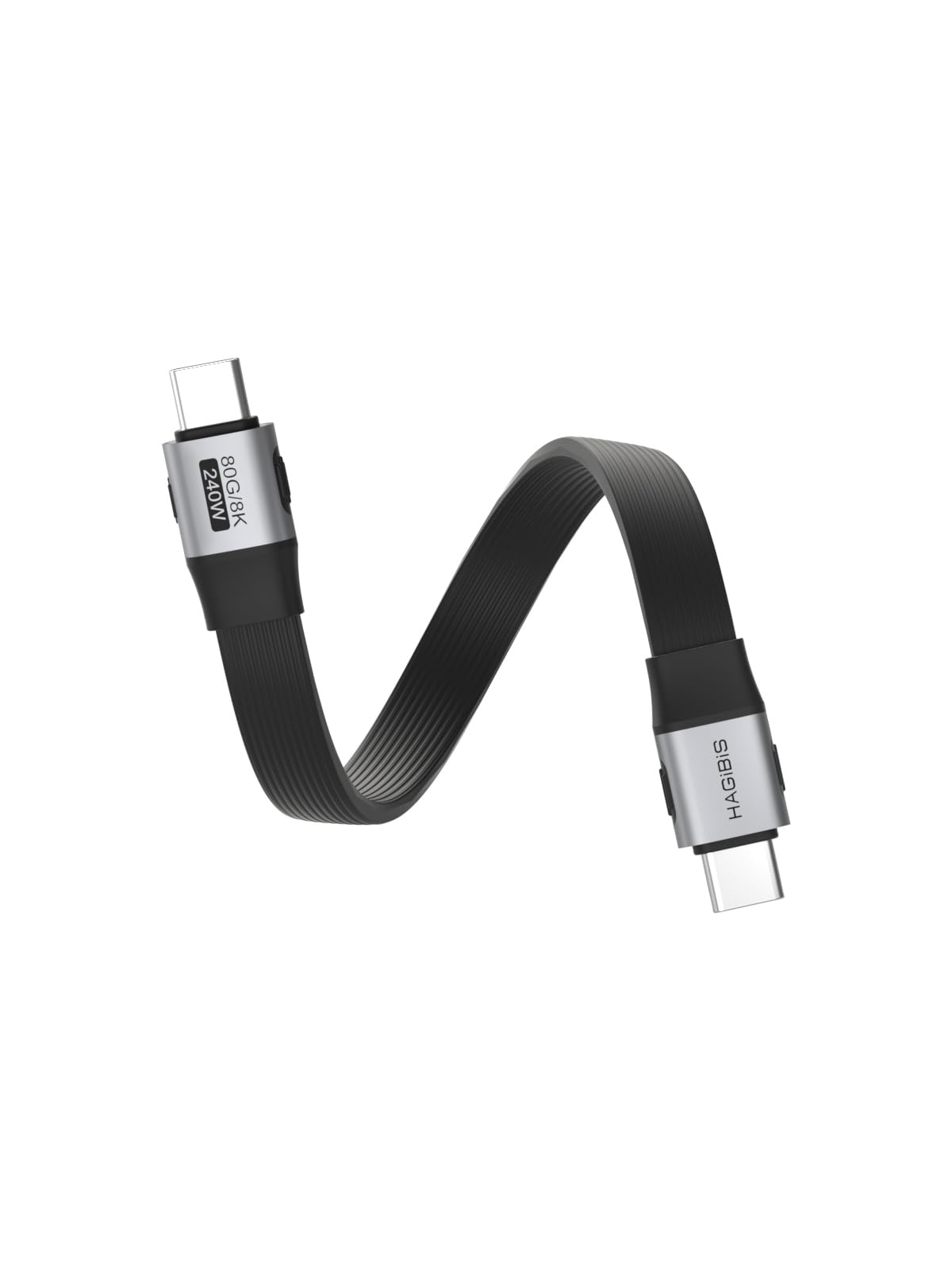 Hagibis USB4 Cable 0.33ft - 80Gbps High-Speed Data Transfer, 8K@60Hz Video, 240W Fast Charging USB-C Cable - Compatible with iPhone 16/15 Pro Max, iPad, Thunderbolt 5/4, External SSD - Perfect for 4K/8K Video Editing, Gaming & Fast Device Charging