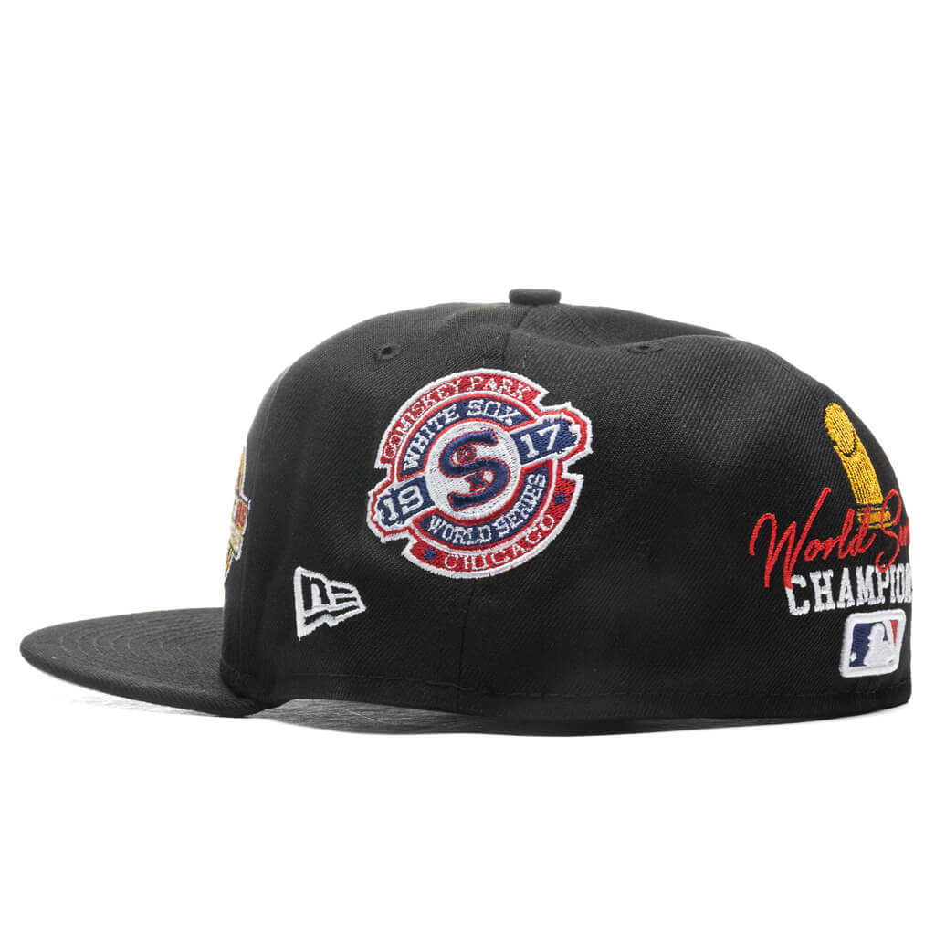 Chicago White Sox 3 Rings Fitted Baseball Cap - Official MLB Snapback Hat for Men & Women - Perfect for Games, Sports Events & Fan Collections