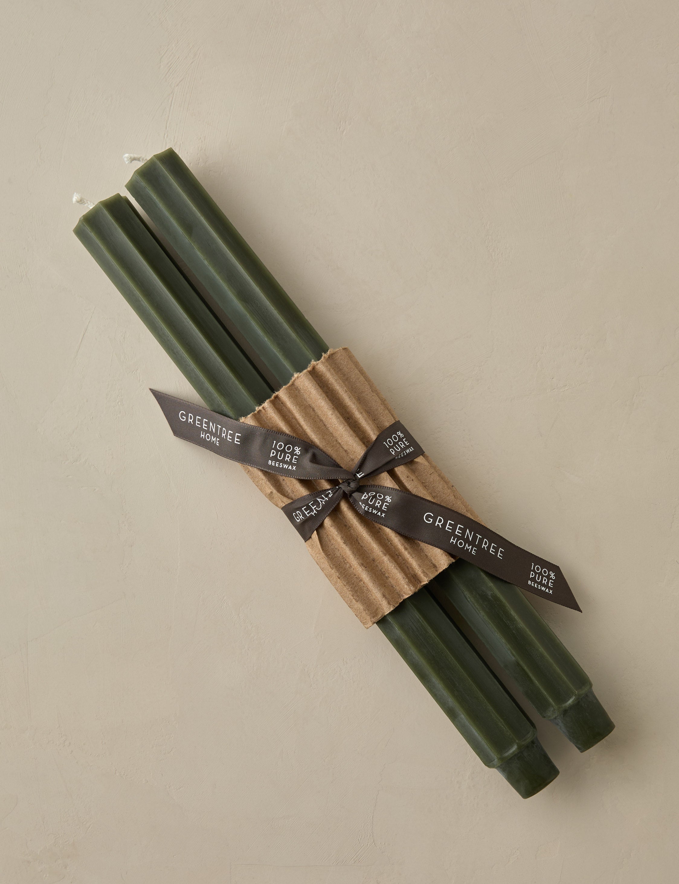 Greentree Home Fluted Church Taper Candles - Set of 2 Elegant Religious Taper Candles for Church Altar, Wedding Ceremony & Home Decor