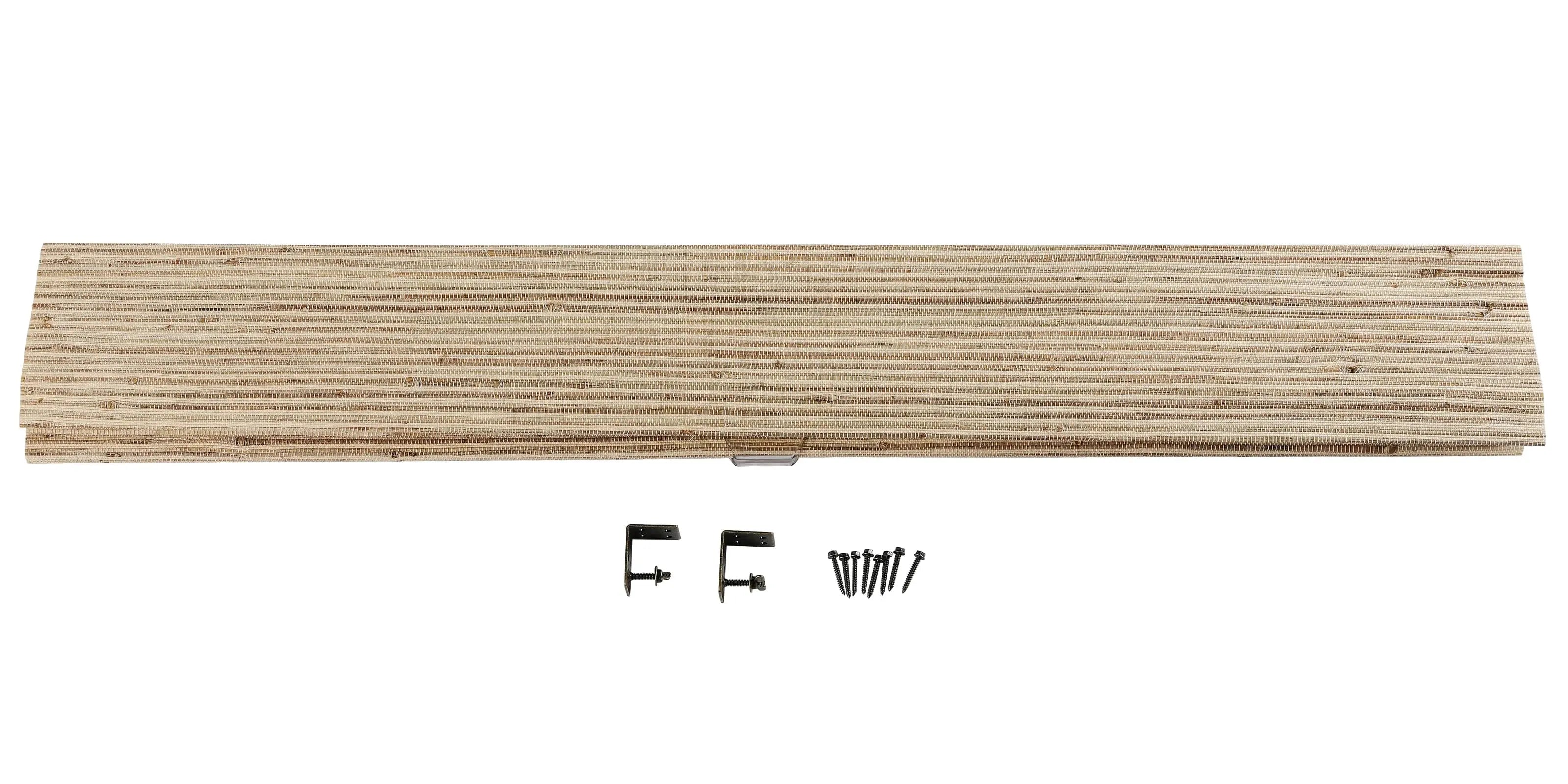 Natural Ramie Bamboo Woven Window Shade - Light Beige Brown | Eco-Friendly Room Darkening Blinds for Living Room & Bedroom
