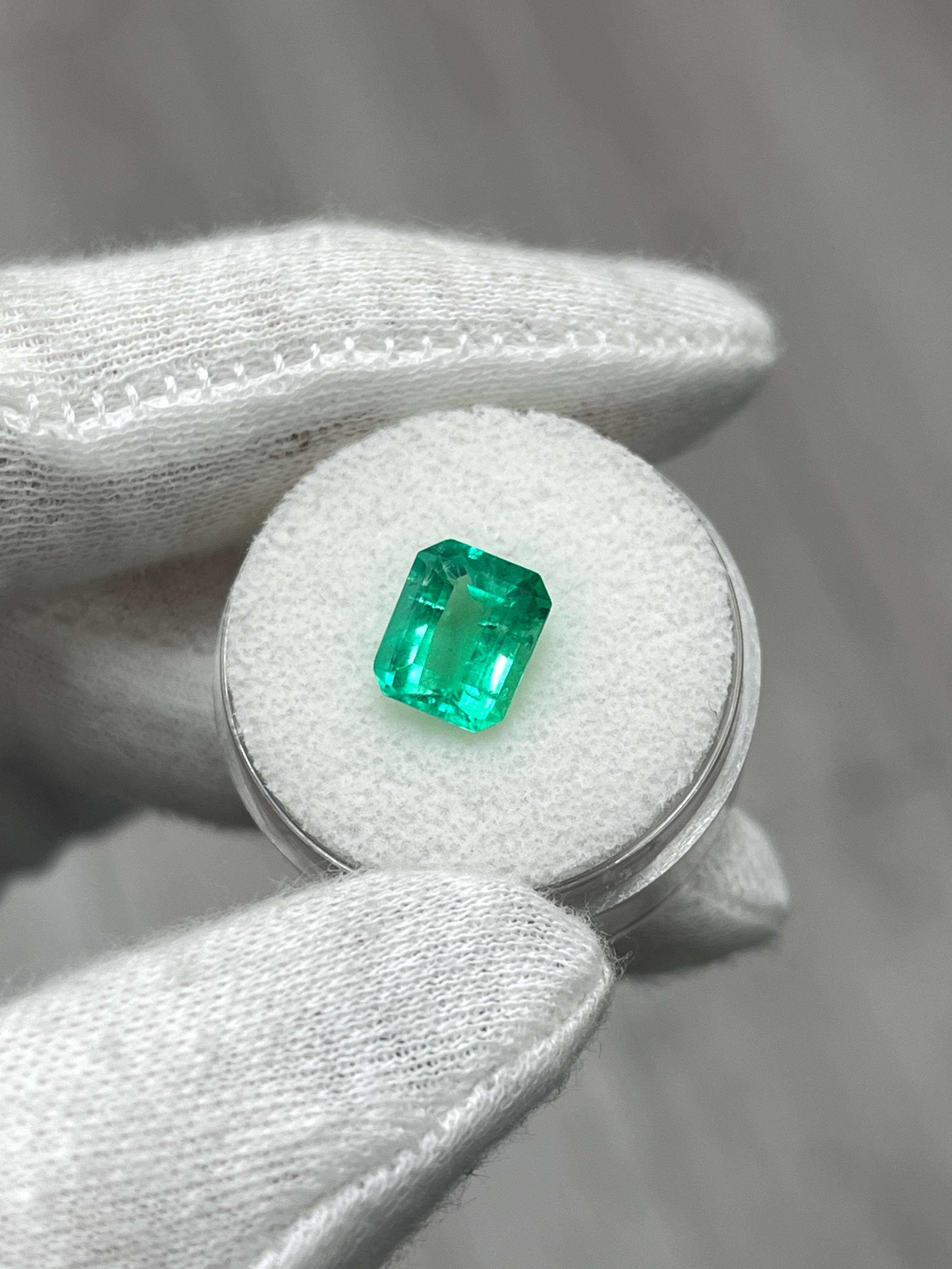 2.27 Carat Muzo Green Natural Loose Colombian Emerald - Emerald Cut Gemstone for Jewelry Making, Engagement Rings & Luxury Gifts