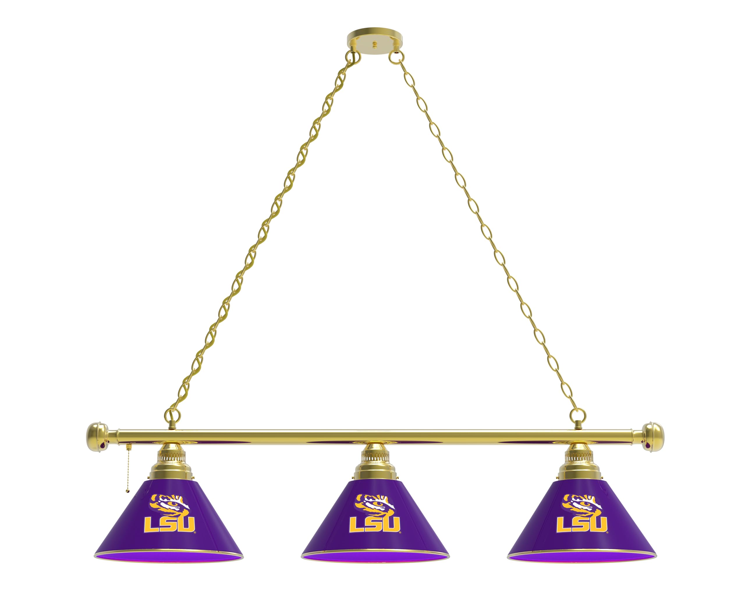 Holland Bar Stool Co. Louisiana State 3-Shade Billiard Light - Premium Pool Table Lighting for Game Rooms, Bars & Man Caves