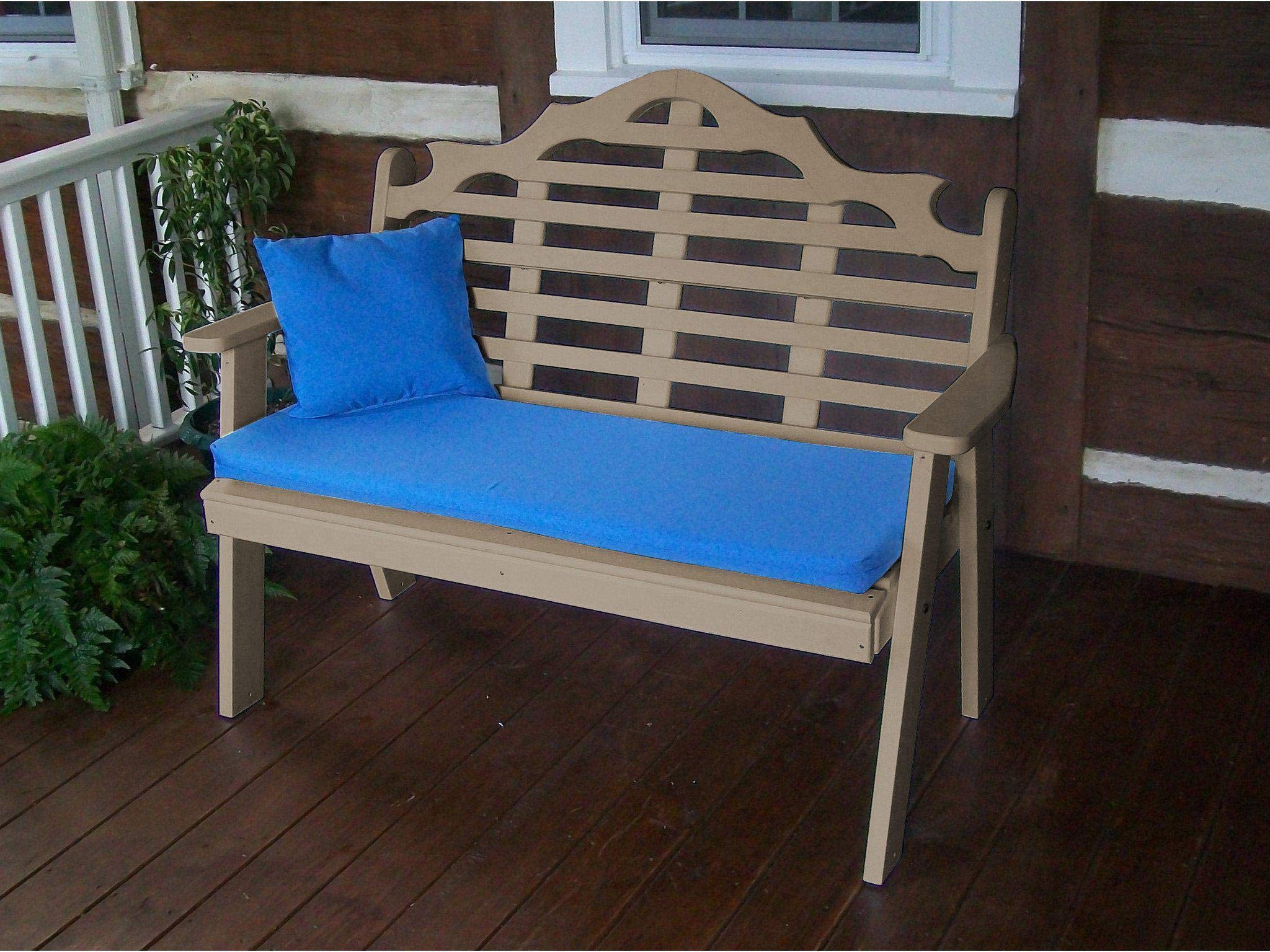 A&L Furniture Company Recycled Plastic 4-Foot Marlboro Garden Bench - Eco-Friendly Outdoor Seating for Patio, Yard & Park (4-Week Lead Time)