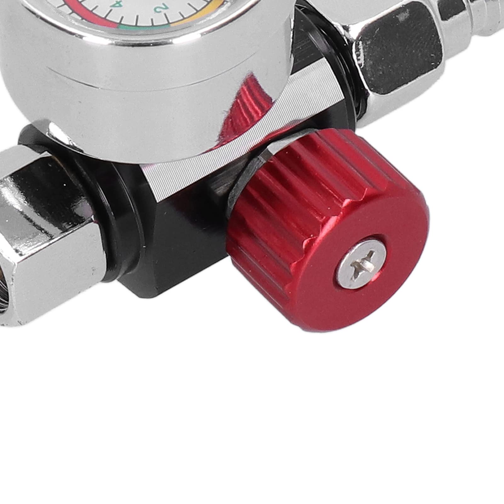 Air Throttle Regulator Valve with Pressure Gauge for Spray Guns - Professional Paint Sprayer & Air Tool Accessory for Automotive, Woodworking & DIY Projects