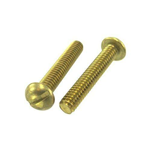 Brass Round Head Slotted Machine Screws (Box of 100) 6/32 X 1/2