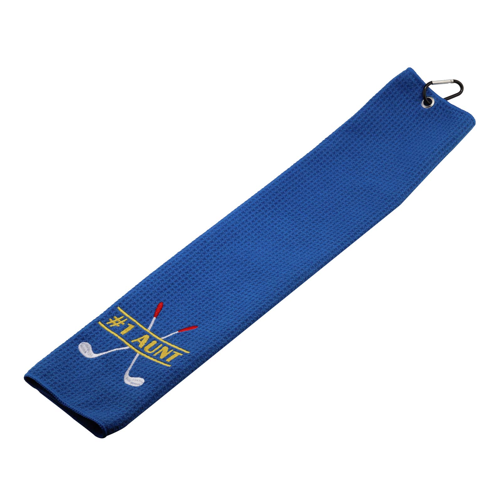 Best Embroidered Golf Towel for Aunt - Premium Golf Gift with Clip - Perfect for Golfers, Tournaments & Special Occasions