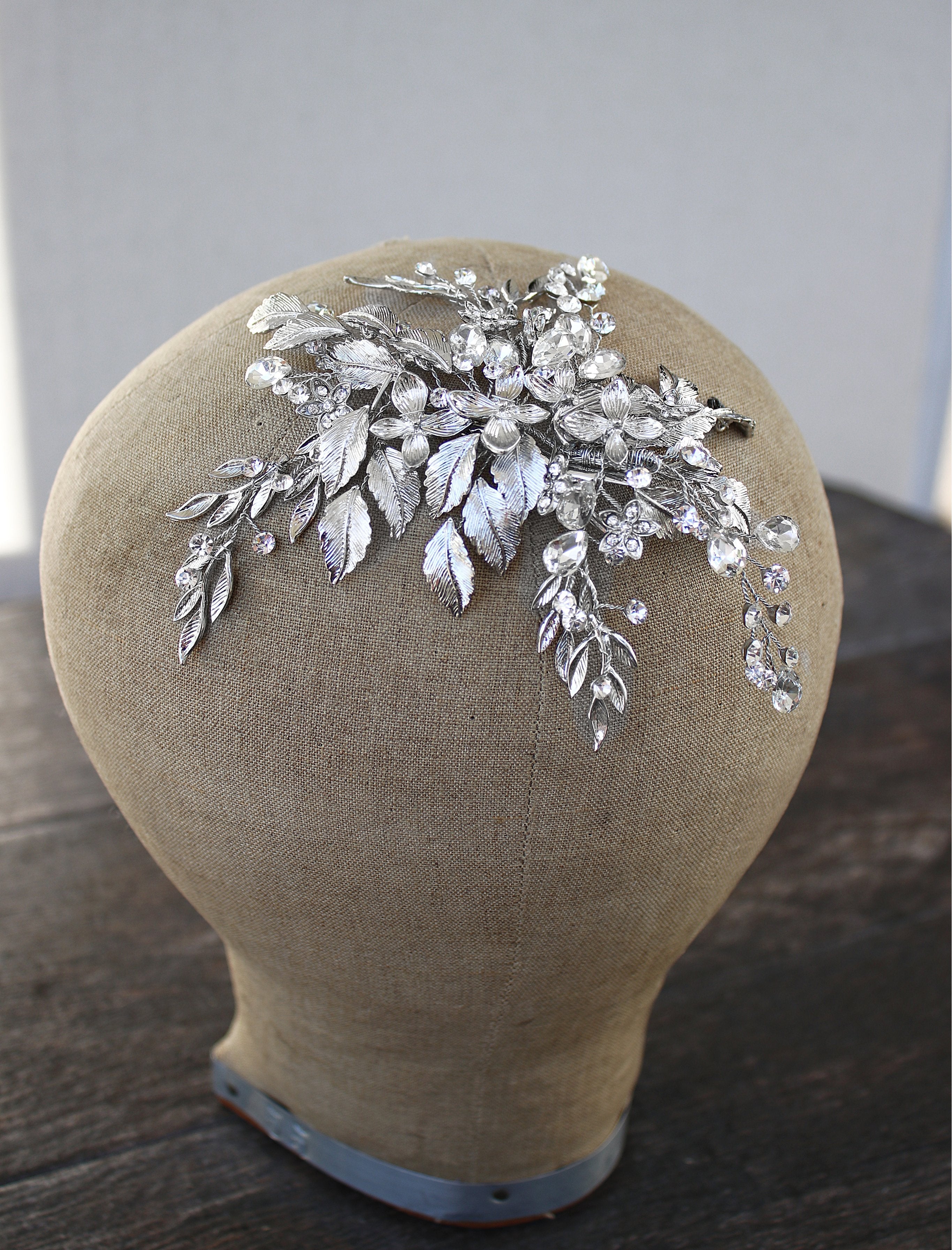 MARGOT Silver Bridal Hair Clips for Wedding, Bridal Shower & Special Occasions - Elegant Hair Accessories for Brides, Bridesmaids & Prom