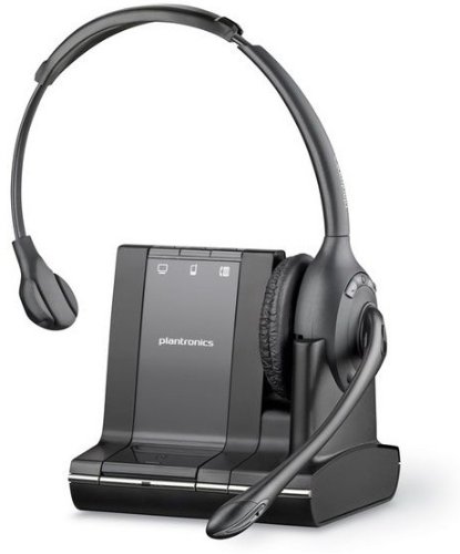 Plantronics SAVI W710 Wireless Headset with Noise Cancelling - Black Office Headphones for Business Calls, Remote Work & Conference Meetings
