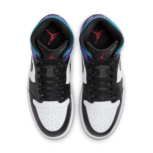 Air Jordan 1 Mid 'Aqua Purple' Basketball Shoes for Men - Retro Style Sneakers for Casual Wear, Street Fashion & Sports Performance