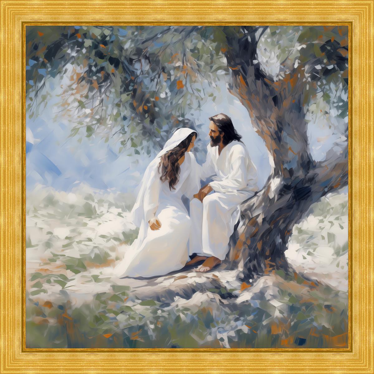 Abide With Me Large Wall Art - Inspirational Canvas Print for Home Decor, Living Room, Bedroom & Office - Perfect Gift for Housewarming, Wedding & Holidays