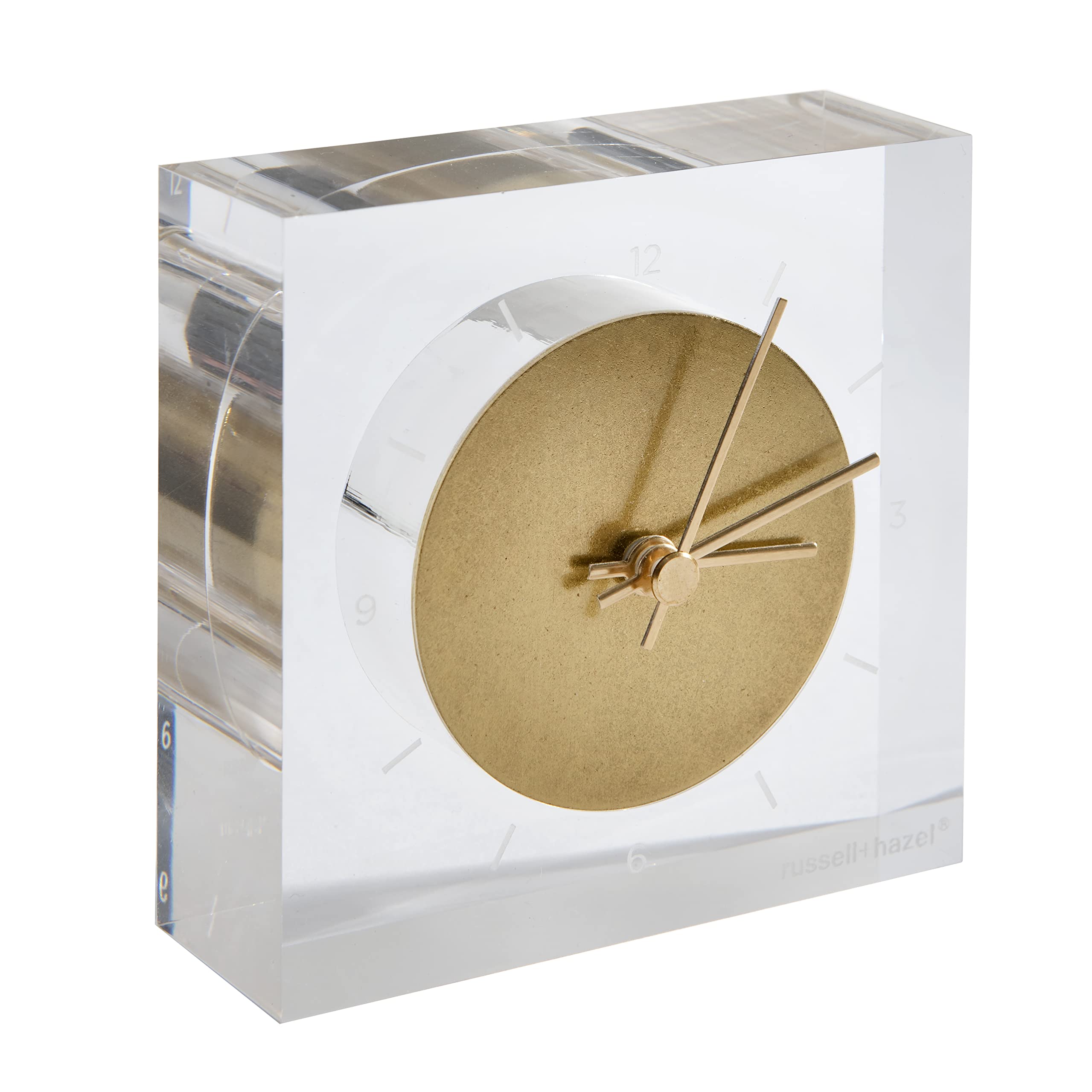 Premium Acrylic and Gold Desk Clock by russell+hazel - 4