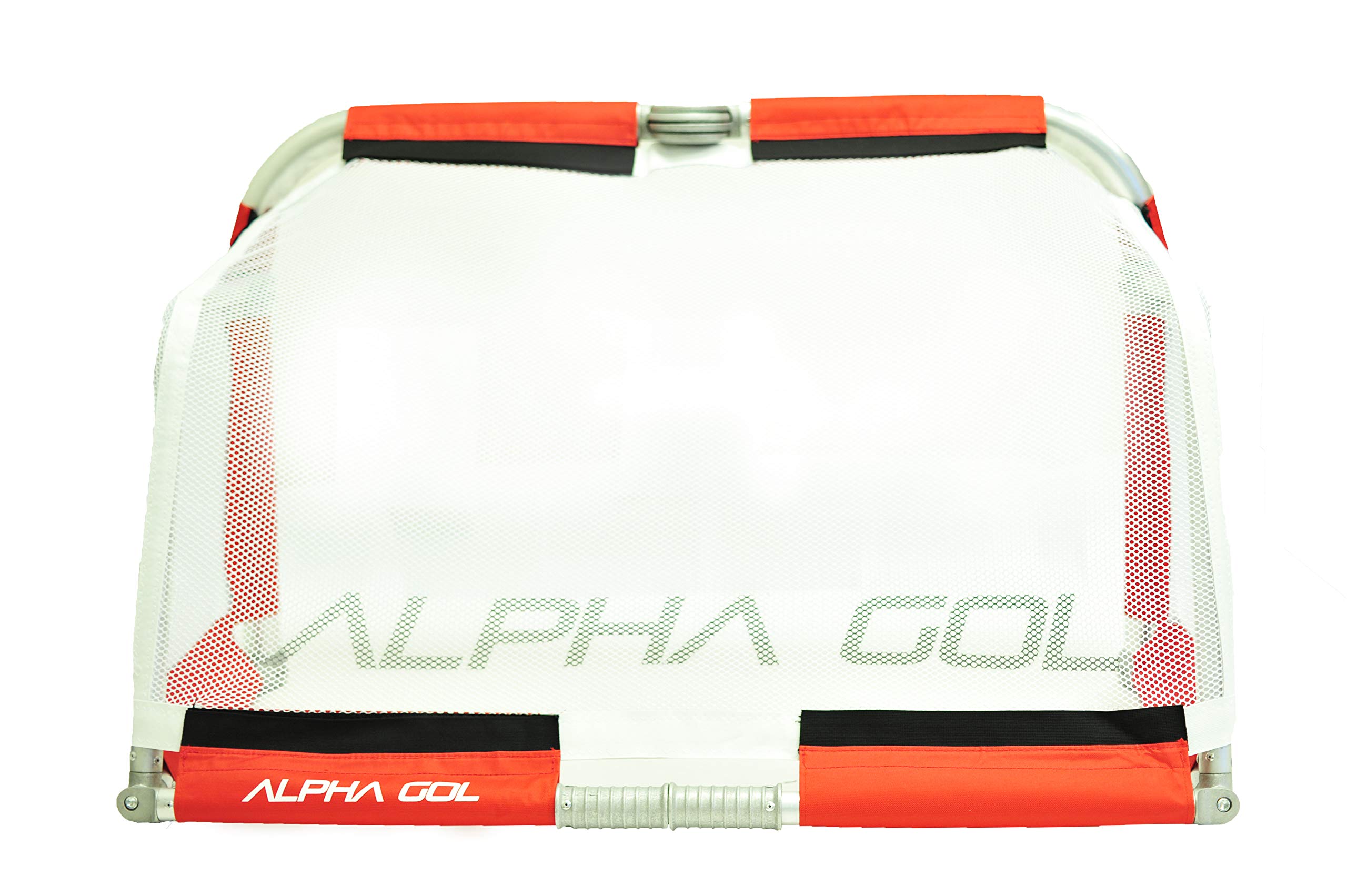 Alpha Goal - Portable Aluminum Folding Soccer Goal with Carry Bag - Perfect for Backyard Training, Youth Soccer Practice & Outdoor Games