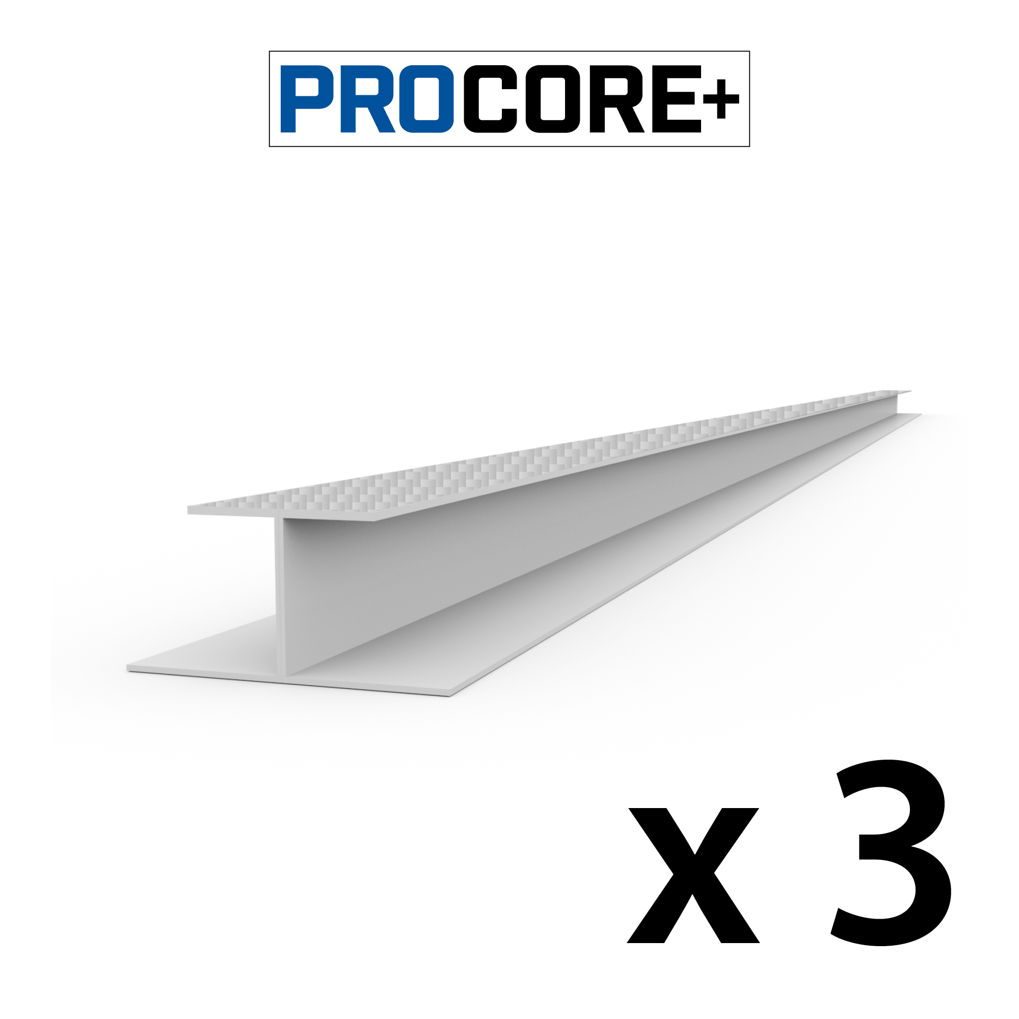 8 ft. PROCORE+ Silver Gray Carbon Fiber PVC H Trim Pack - Perfect for Car, Boat & Home Interior Edge Protection & Decoration