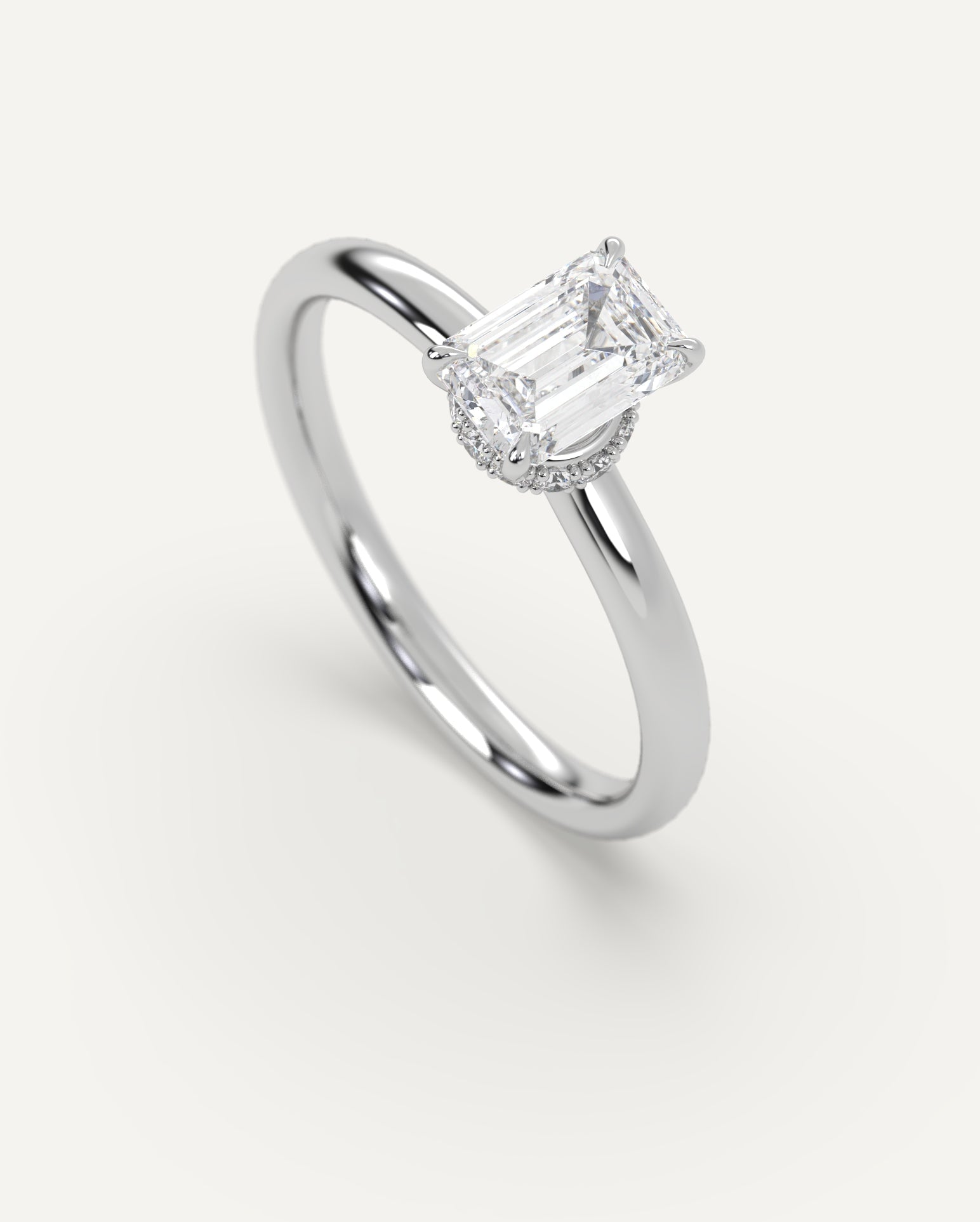 1 Carat Emerald Cut Diamond Ring – Elegant Solitaire Engagement Ring for Women | Perfect for Proposals, Anniversaries & Special Occasions