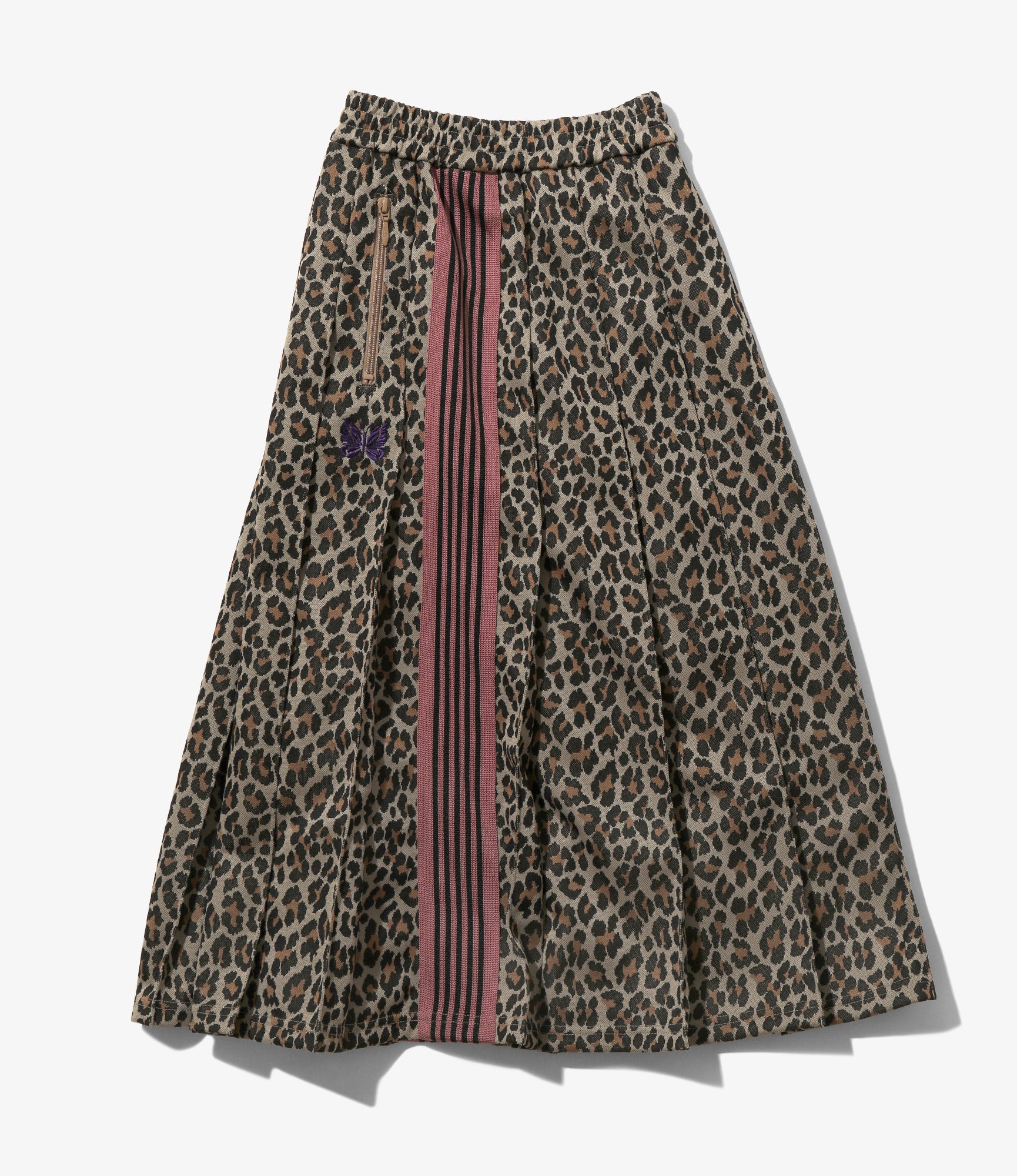 Stylish Pleated Track Skirt - Leopard Jacquard Print for Women | Perfect for Running, Workouts & Casual Wear