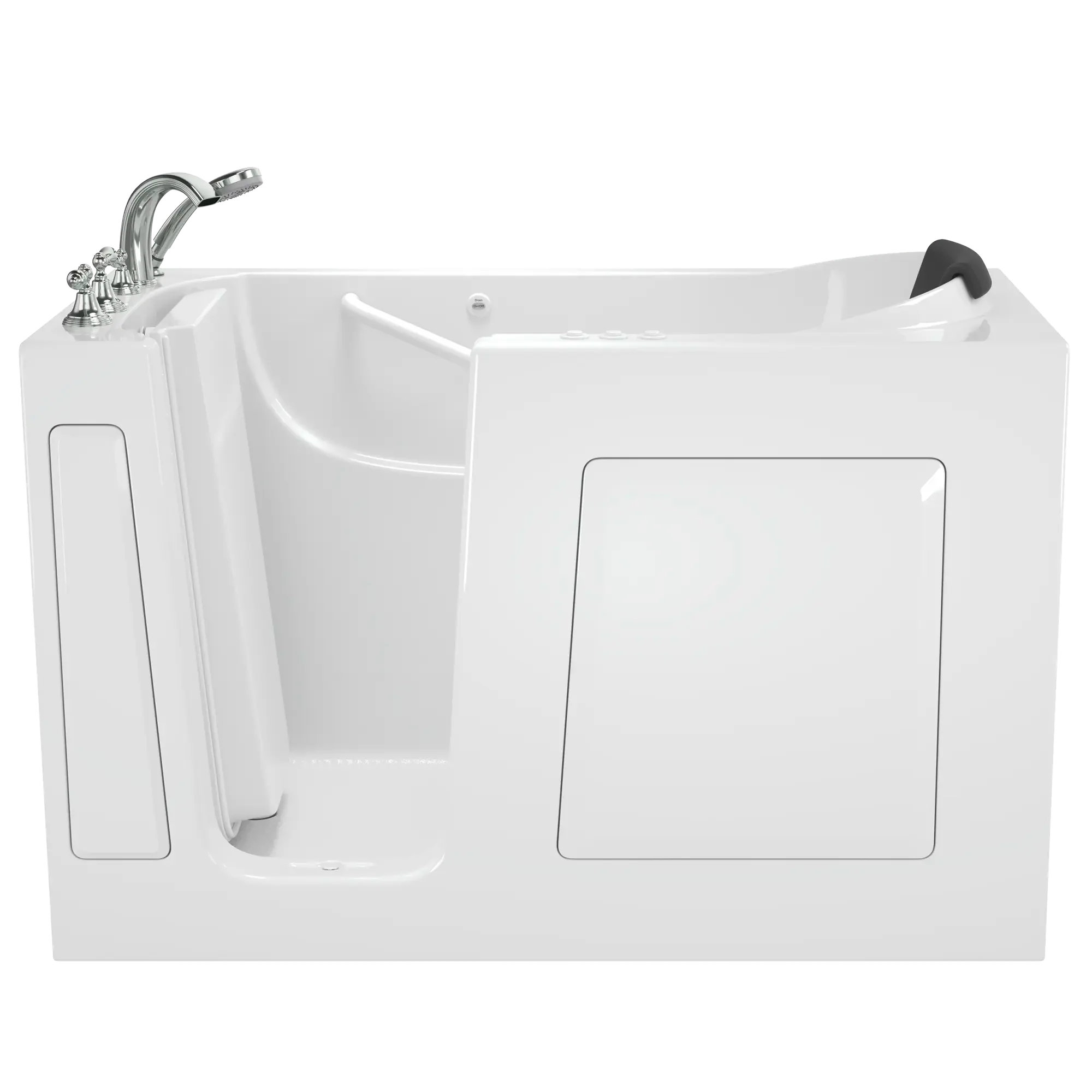 Premium 30 x 60 Inch Gelcoat Walk-in Bathtub with Air Spa & Whirlpool Systems - Left Hand Drain & Faucet - Ideal for Elderly & Mobility Impaired Users, Perfect for Safe & Relaxing Bathing Experience