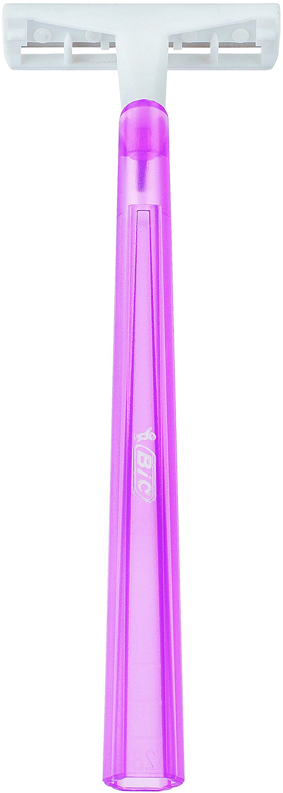 BIC Twin Lady Sensitive Razors - 15 Pack Disposable Razors with 2 Blades for Smooth & Precise Shave - Ideal for Sensitive Skin & Travel Use