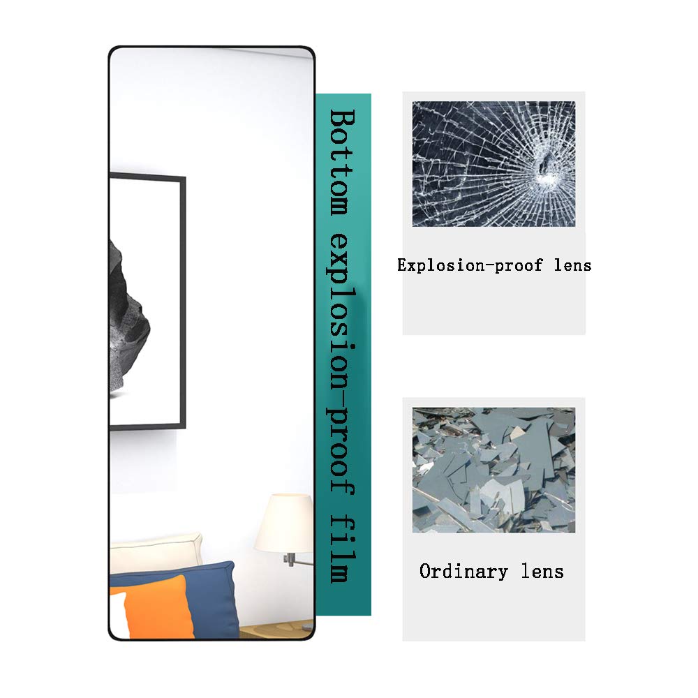 Black Gold Retractable Full-Length Mirror Closet - Invisible Pull-Out Folding Sliding Rotating Dressing Mirror (8040/9040/10040/1104) for Bedroom, Closet & Vanity Space-Saving Solution