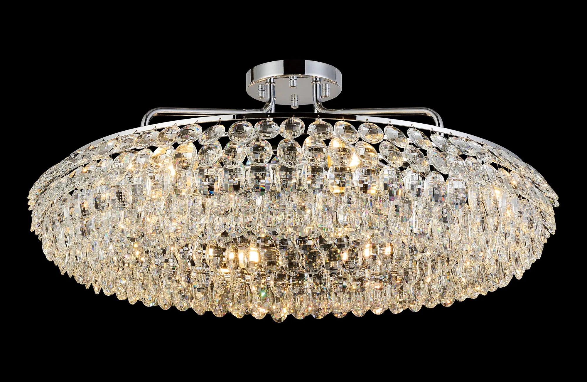 Consten Semi Flush Ring Ceiling Light Fixture with E14 Socket - Perfect for Bedroom, Hallway & Small Space Lighting