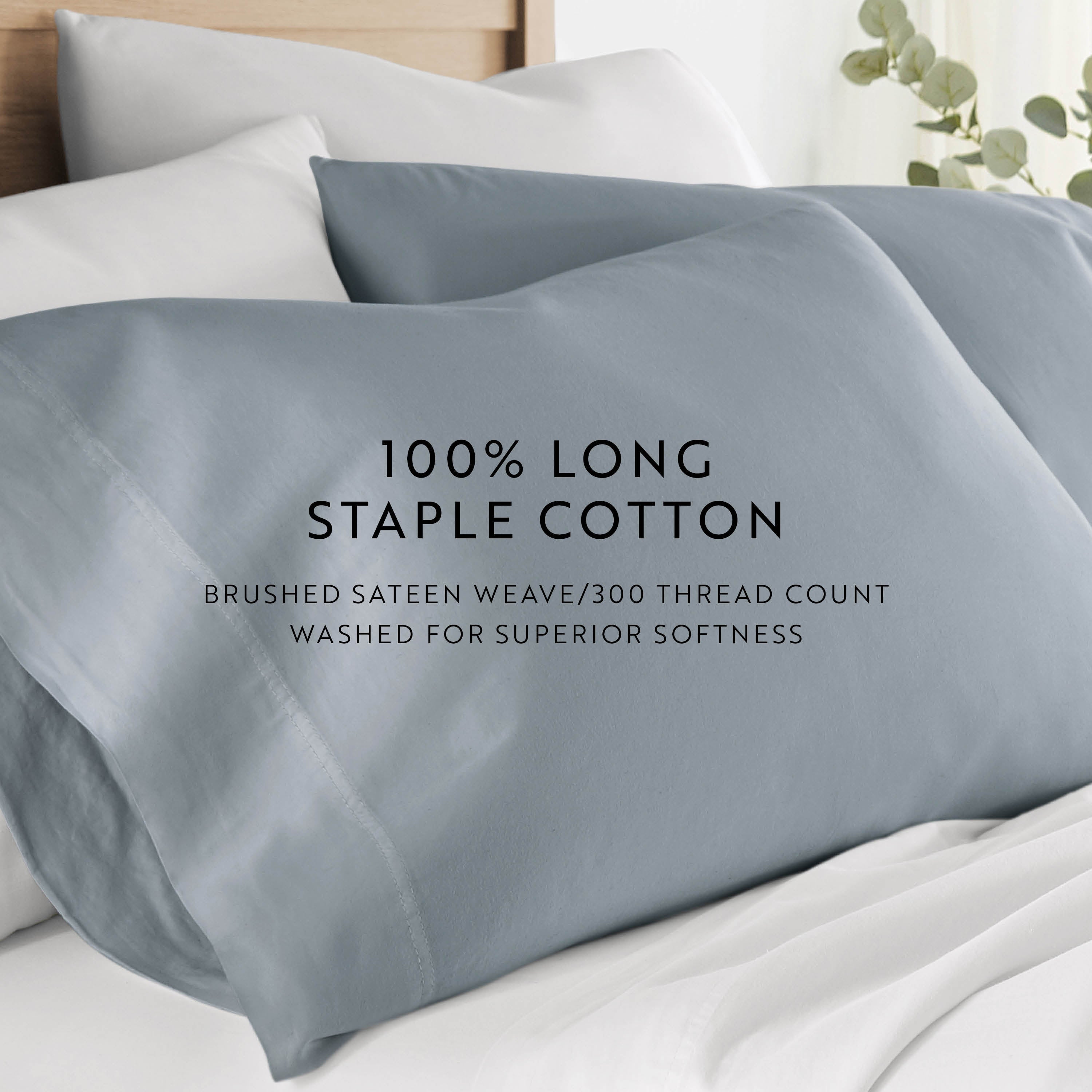 Premium 100% Long Staple Cotton Pillowcase Set - Soft & Breathable Bedding (2 Pack) for Luxury Hotels, Home Decor, and Gift Giving
