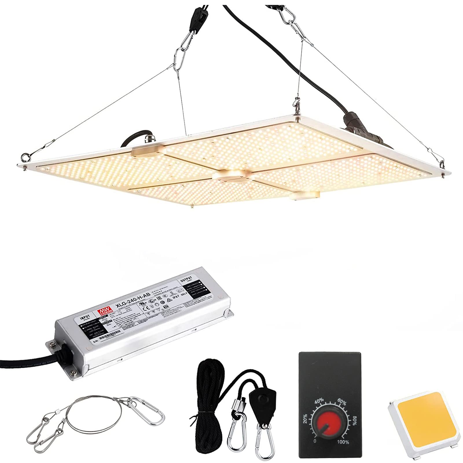 VTPHOTIC Full Spectrum LED Grow Light with LM301B Diodes - 4.5x4.5ft Coverage for Indoor Plants, Hydroponics, Seeding, Veg & Bloom - Perfect for Greenhouse, Grow Tent & Home Gardening