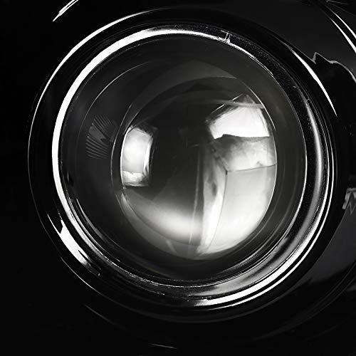 Premium Clear Lens Glossy Black Bezel DRL LED Light Bar with Sequential Turn Signal - Projector Headlights Compatible with 2014-2018 Toyota Tundra Pickup | Enhanced Night Visibility & Stylish Upgrade for Off-Road Adventures