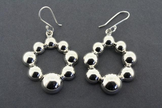 8mm Stainless Steel Beaded Circle Hoop Earrings for Women - Minimalist Dainty Jewelry for Everyday Wear & Special Occasions