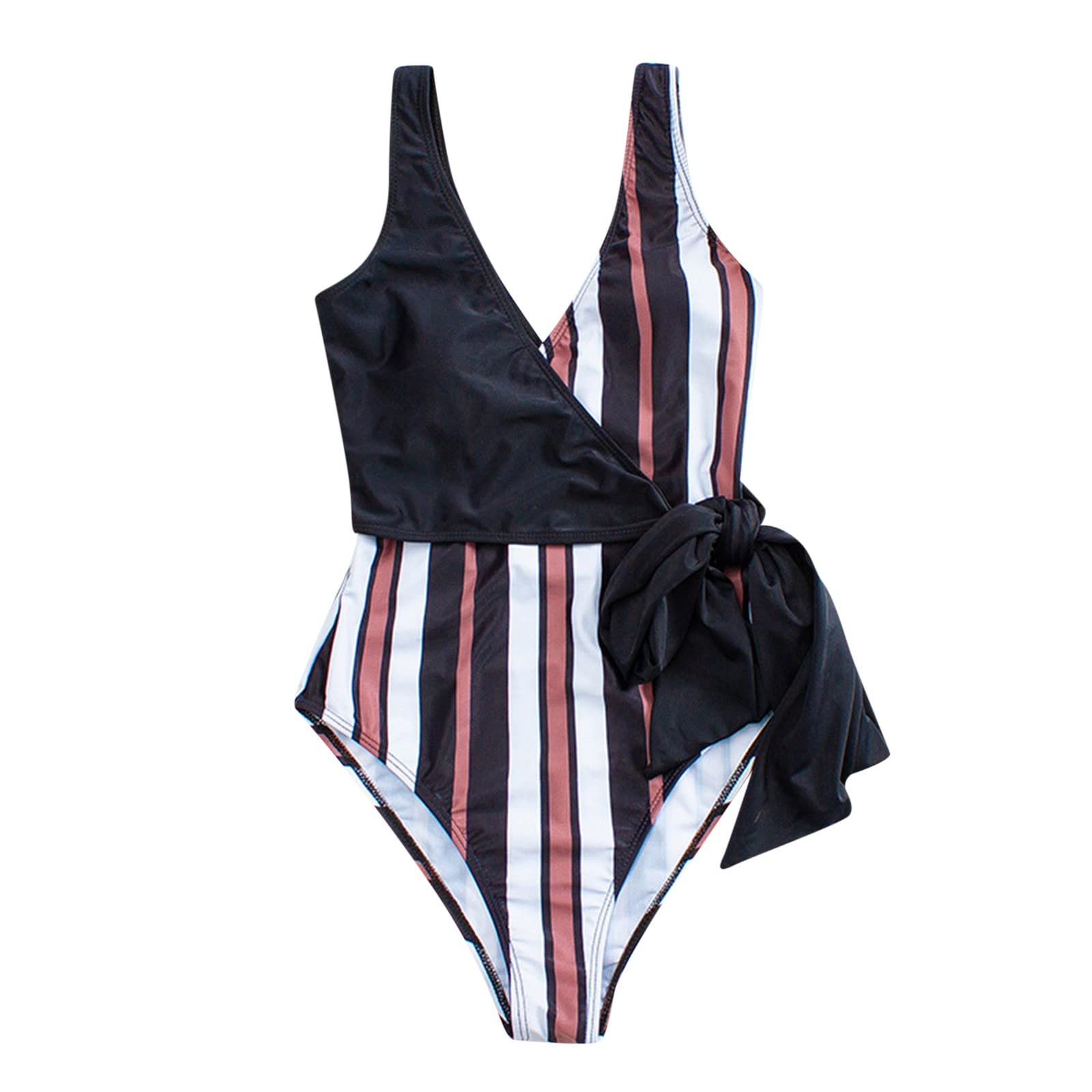 Sexy One Piece Swimsuit - Solid Color & Floral Print Bathing Suit with Adjustable Straps | Women's Swimwear for Beach, Pool & Vacation | Plus Size Options Available