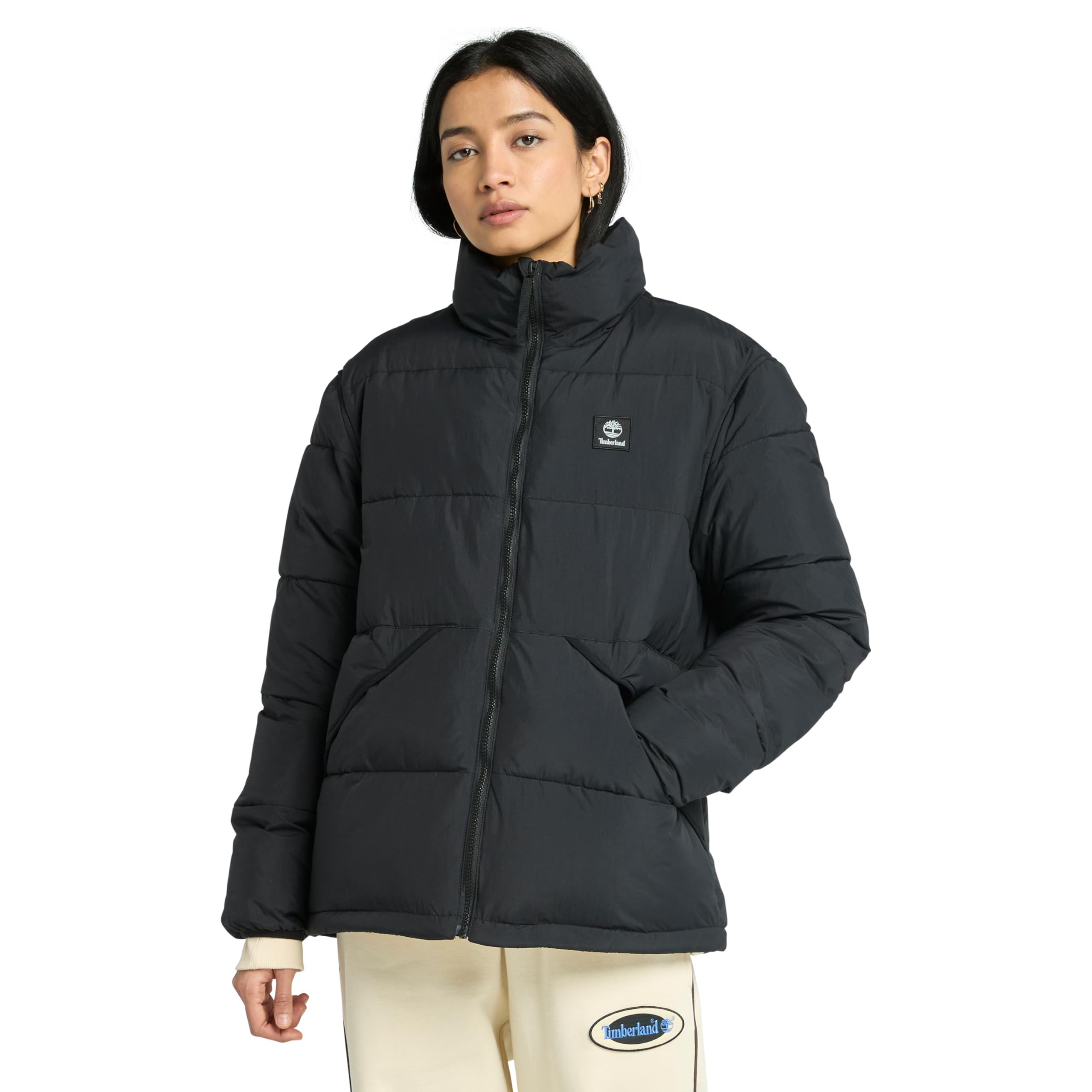 Timberland Men's Synthetic Insulated Puffer Jacket - Waterproof Winter Coat for Hiking & Outdoor Activities