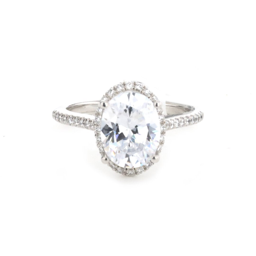 0.26 Carat Diamond Halo Engagement Ring for Women - 14K White Gold Wedding Band, Bridal Jewelry Gift for Her - Perfect for Proposals, Anniversaries & Special Occasions