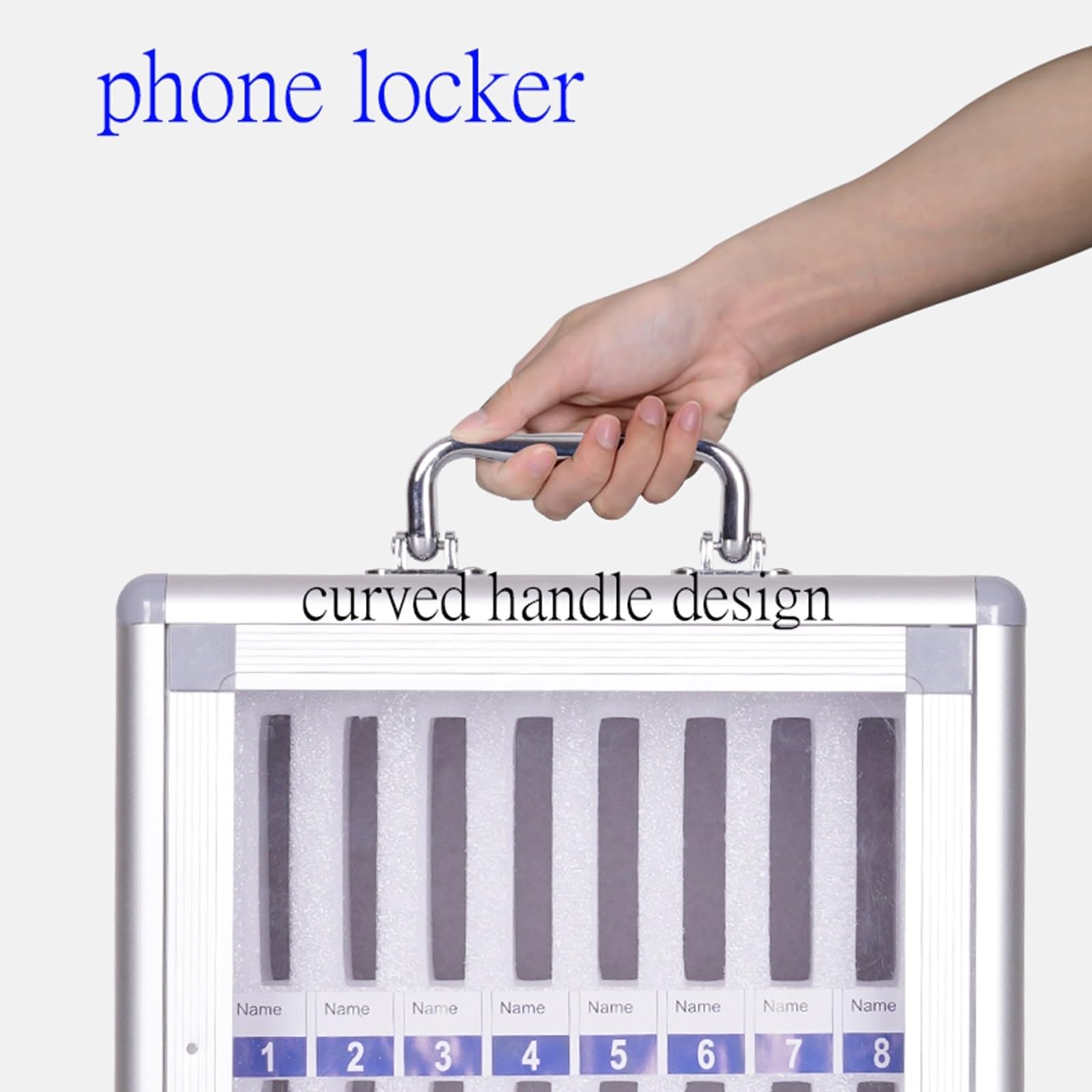 60-Slot Aluminum Alloy Wall Mount Phone Storage Cabinet - Durable Cell Phone Holder & Locker Organizer for Schools, Businesses, Offices & Retail Stores - Perfect for Classroom Management, Employee Device Storage & Customer Phone Security