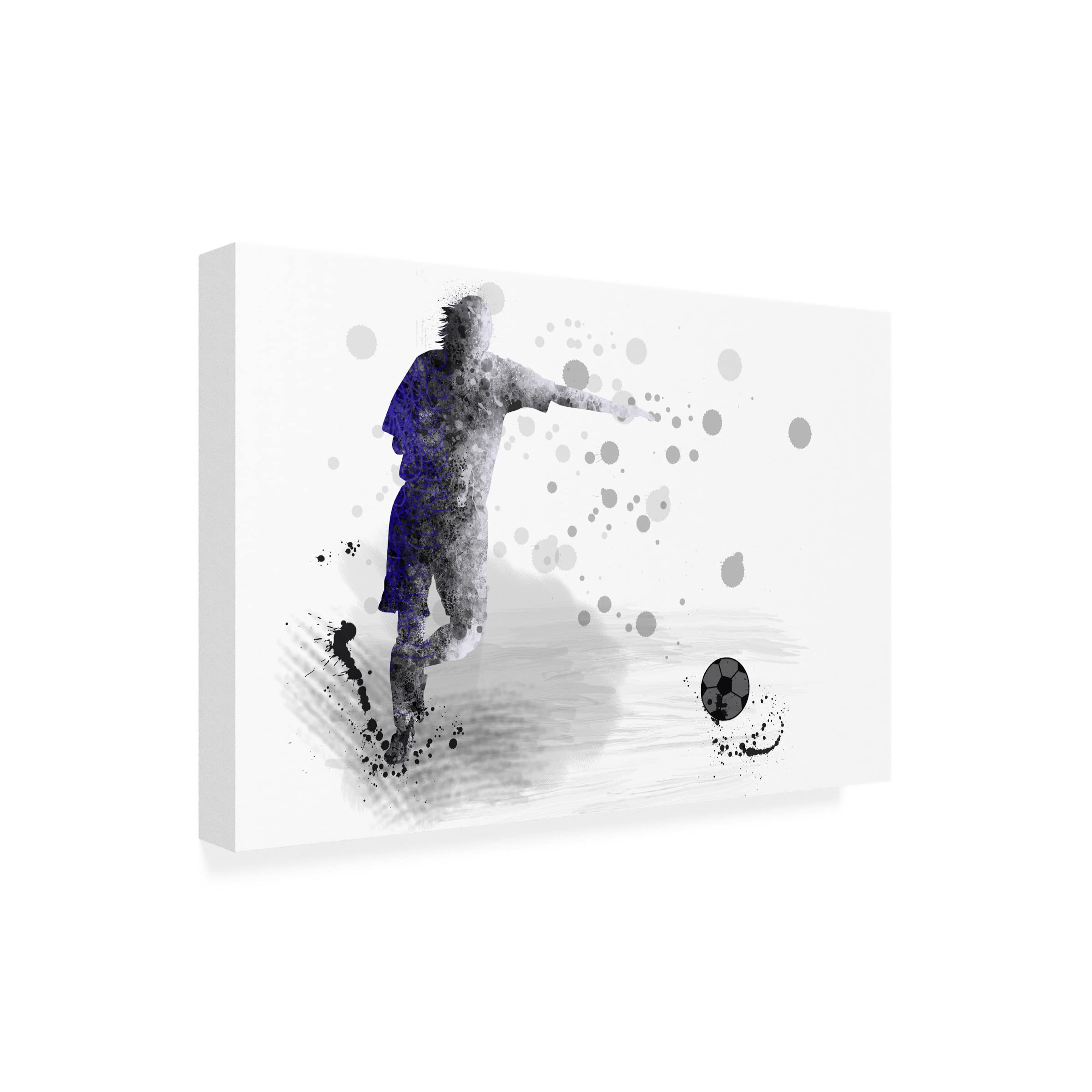 Trademark Fine Art 'Soccer Player 10' by Marlene Watson - 16x24 Inch Premium Canvas Wall Art - Perfect for Sports Lovers, Game Room & Office Decor