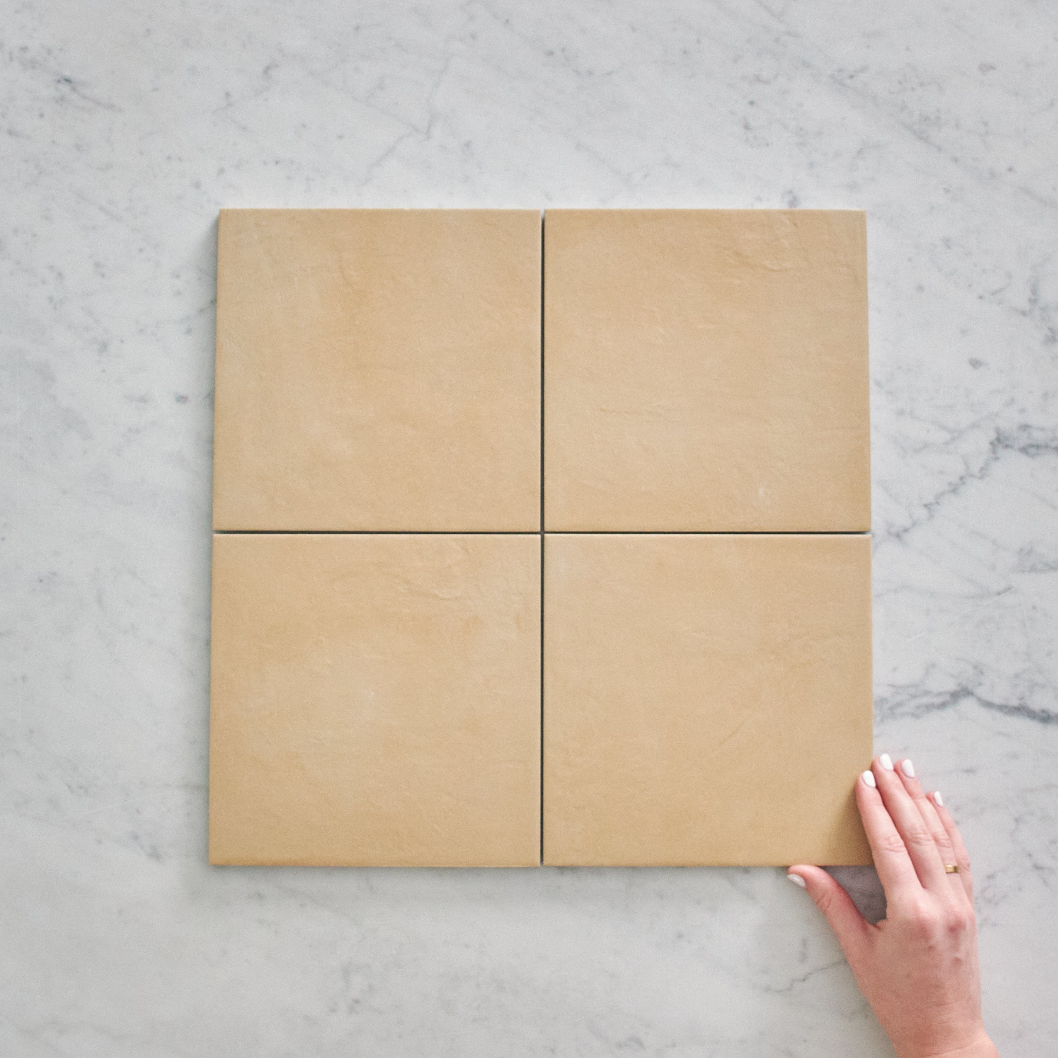 Bronte Square Butter Tile - Premium Non-Slip Kitchen Floor Tiles for Home & Restaurant Use | Perfect for High-Traffic Areas, Kitchens, and Bathrooms