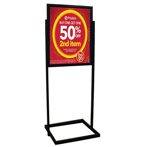 1 Tier Information Board & Poster Sign Stand for 18x24 Posters - Perfect for Retail Stores, Events, and Business Displays