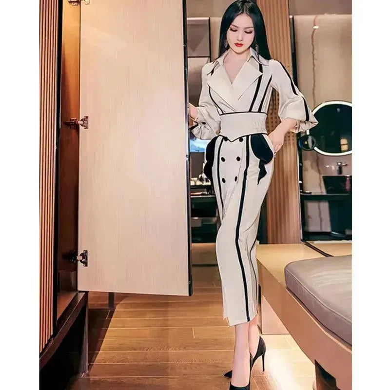 Double Breasted Women's Trench Coat - Classic Waterproof Long Coat for Fall & Winter | Office Wear, Business Casual & Outdoor Fashion