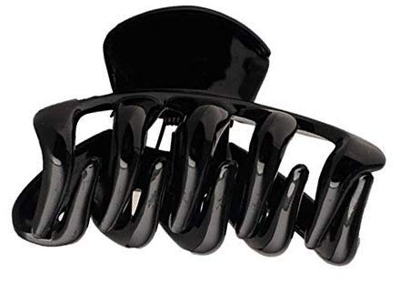 Ateer Black Hair Clips for Women & Girls - 3 Pack Large Stylish Hair Clutcher Set | Perfect for Ponytails, Buns & Everyday Hairstyles