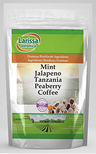 Premium Mint Jalapeno Tanzania Peaberry Coffee Beans - Gourmet Naturally Flavored Whole Bean Coffee - 16oz (3 Pack) - Perfect for Home Brewing, Office Coffee Breaks & Gift Giving