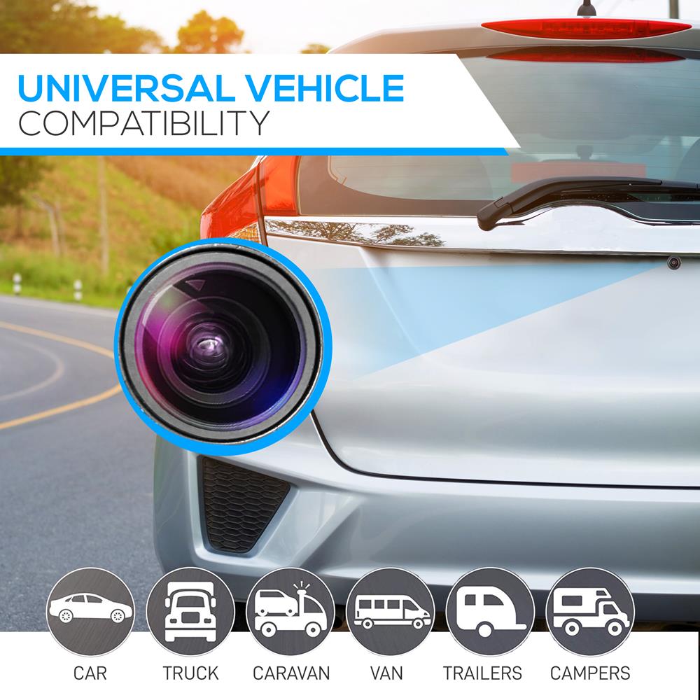 HD Wireless Backup Camera for Cars - 170° Wide View, Night Vision, Waterproof Rear View Camera for Easy Parking & Reversing - Perfect for Sedans, SUVs, Trucks & RVs
