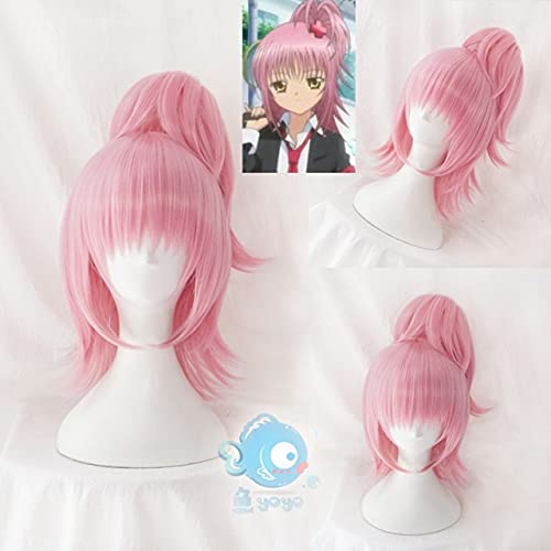 Shugo Chara! Amu Hinamori Cosplay Wig - Pink Straight Pigtail Synthetic Hair for Anime Costume & Party (Adult Size) | Perfect for Conventions, Halloween, and Cosplay Events